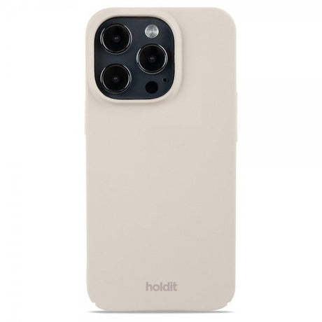 Holdit iPhone 15 Pro Skal Slim Case Light Beige