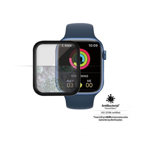 PanzerGlass Apple Watch 45mm Skärmskydd Antibacterial Svart