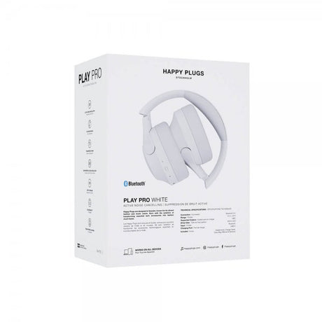 Happy Plugs Trådlösa Hörlurar Play Pro ANC Over-Ear Vit