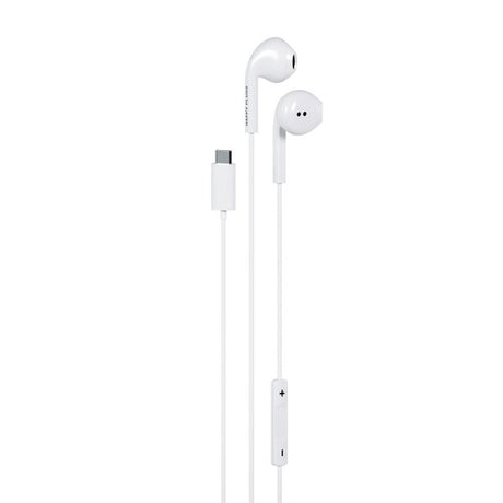 Happy Plugs Trådade Hörlurar USB-C Vit
