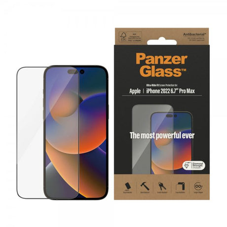 PanzerGlass iPhone 14 Pro Max Skärmskydd Ultra-Wide Fit