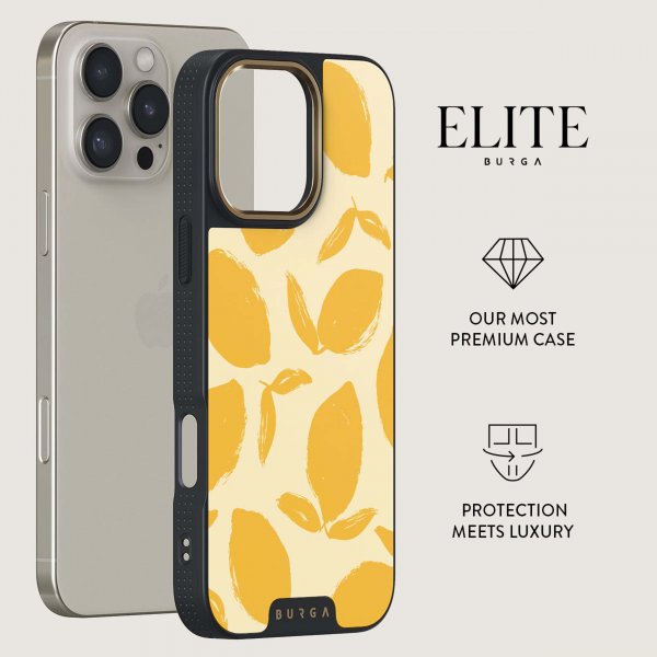 Burga iPhone 16 Pro Skal Elite Dark MagSafe Lemon Tart