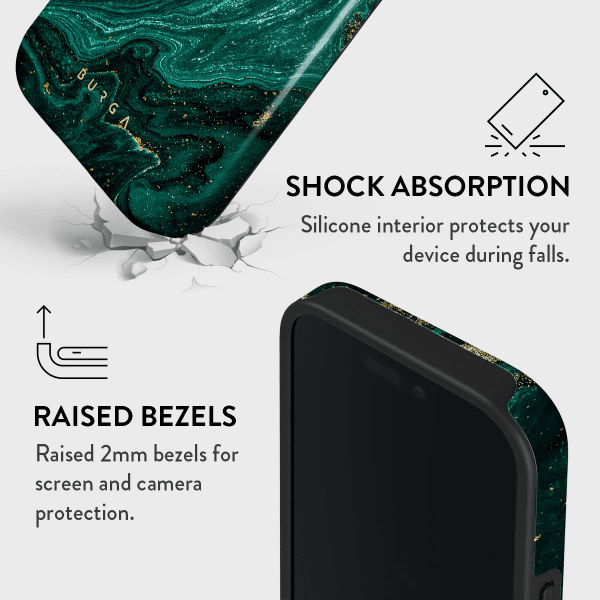 Burga iPhone 15 Skal Tough MagSafe Emerald Pool