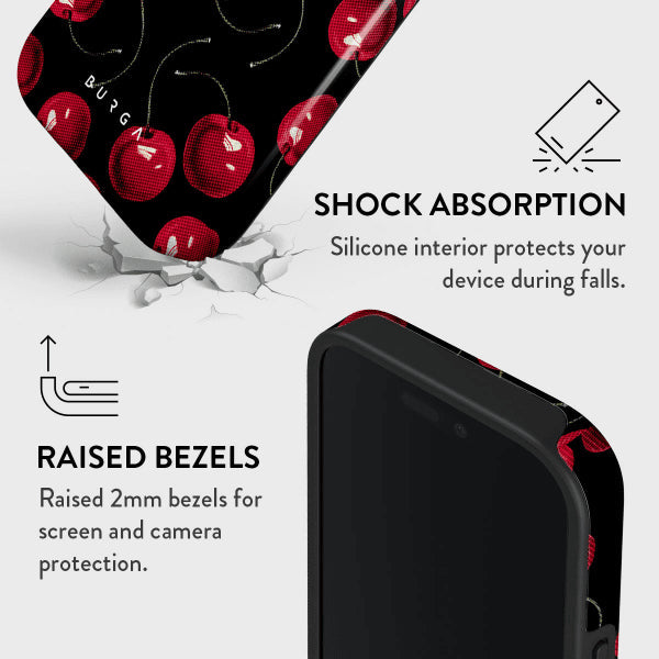 Burga iPhone 15 Skal Tough Cherrybomb