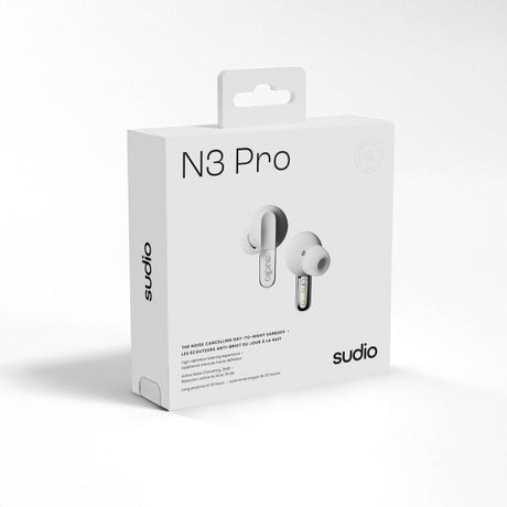 Sudio Trådlösa Hörlurar N3 Pro ANC Chrome White