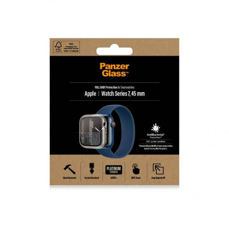 PanzerGlass Apple Watch 45mm Skal med Skärmskydd Full Body Transparent