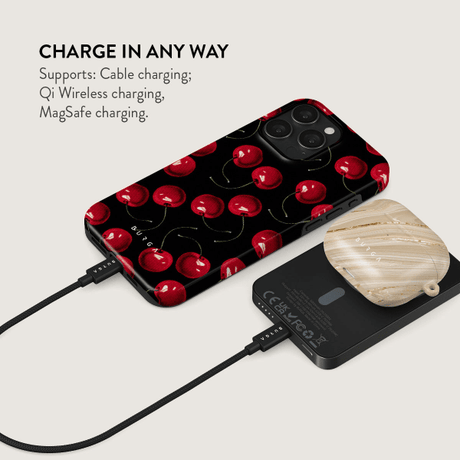 Burga Powerbank MagSafe 5000 mAh Cherrybomb Grå