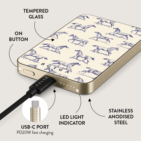 Burga Powerbank MagSafe 5000 mAh Derby Race Guld