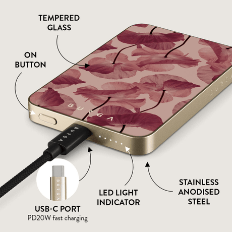 Burga Powerbank MagSafe 5000 mAh Tender Kiss Guld
