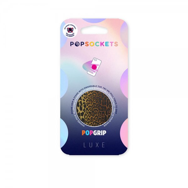 Popsockets PopGrip Embossed Metal Leopard
