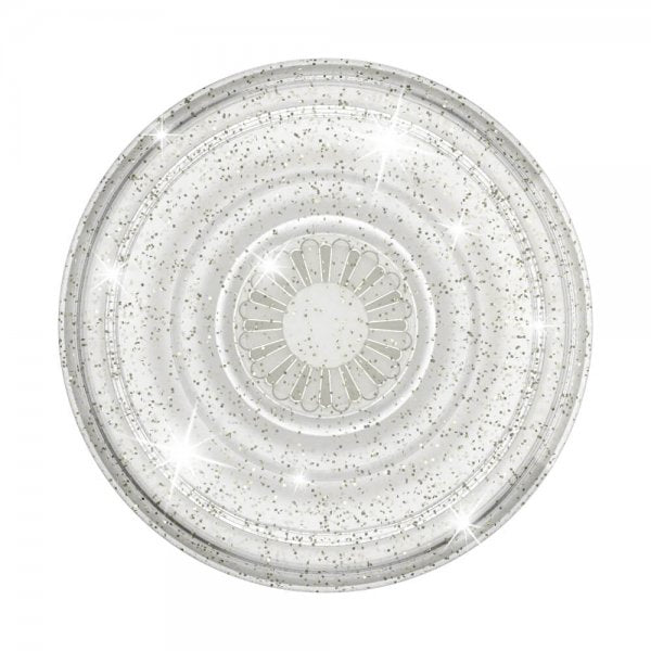 Popsockets PopGrip Clear Glitter Silver