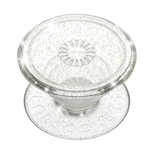 Popsockets PopGrip Clear Glitter Silver