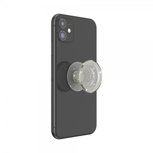 Popsockets PopGrip Clear Glitter Silver
