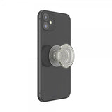 Popsockets PopGrip Clear Glitter Silver