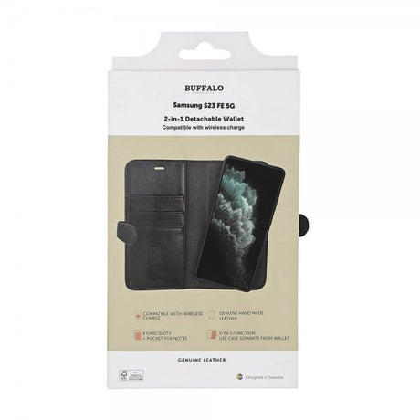 Buffalo Samsung Galaxy S23 FE Fodral 2-in-1 Detachable Wallet Svart