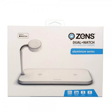 Zens Dual+Watch Aluminium Wireless Charger Vit