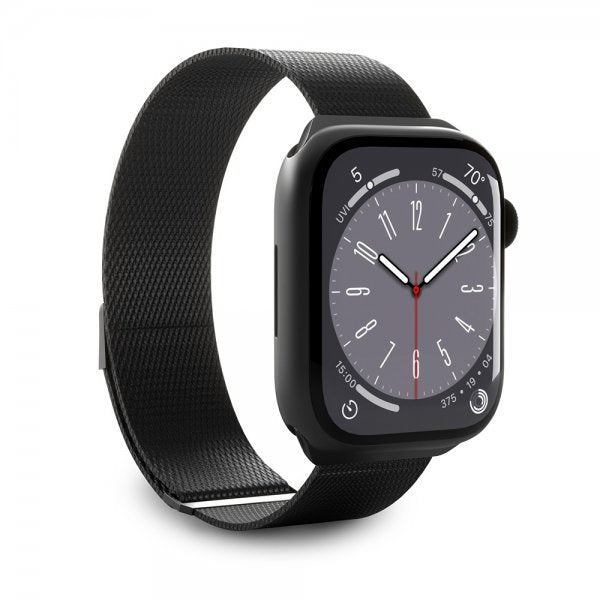 Puro Apple Watch 44/45/46mm/Apple Watch Ultra Armband Milanese Svart