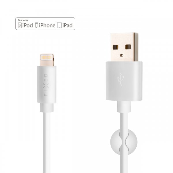 Fixed Kabel USB-A till Lightning 1m Vit