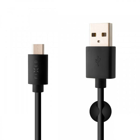 Fixed Kabel USB-A till USB-C 2m Svart