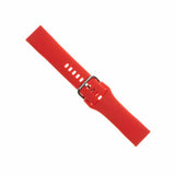Fixed Samsung Galaxy Watch 22mm Armband Silicone Strap Röd