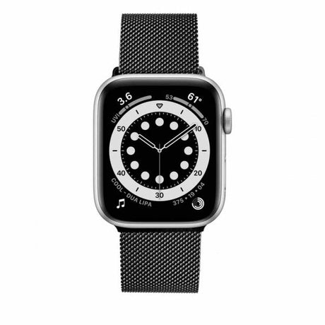Fixed Apple Watch 44/45/46mm/Apple Watch Ultra Armband Mesh Strap Svart