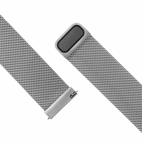 Fixed Samsung Galaxy Watch 22mm Armband Mesh Strap Silver