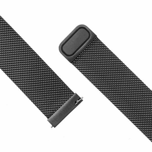 Fixed Samsung Galaxy Watch 22mm Armband Mesh Strap Svart