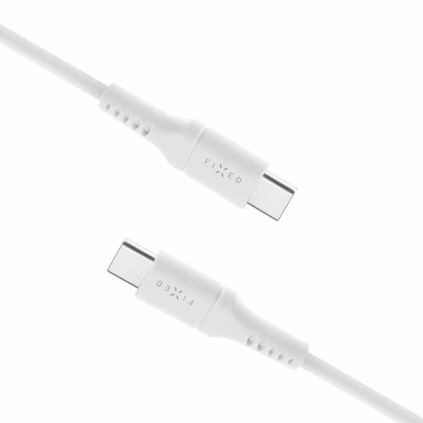 Fixed Kabel Liquid Silicone USB-C/USB-C 0.5m Vit