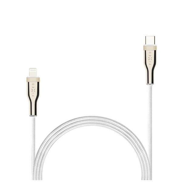 Fixed Kabel METAL Series USB-C/Lightning 1.2m Vit