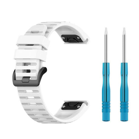Fixed Garmin QuickFit 22mm Armband Silicone Strap Vit
