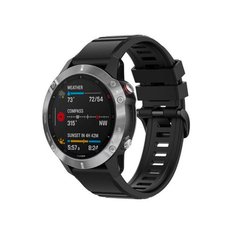 Fixed Garmin QuickFit 26mm Armband Silicone Strap Svart