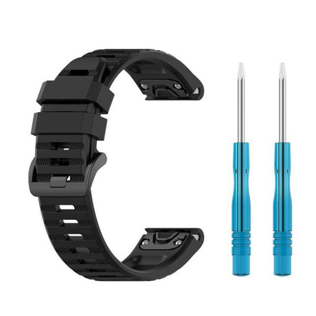 Fixed Garmin QuickFit 26mm Armband Silicone Strap Svart
