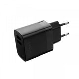 Fixed Laddare 2xUSB-A 17W Svart