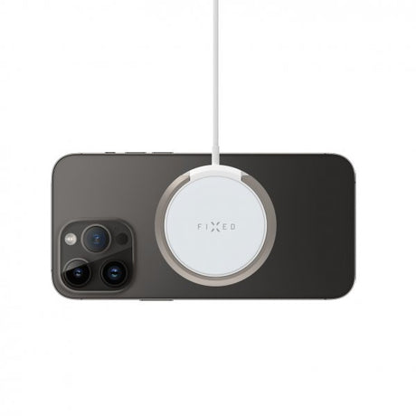Fixed Trådlös Laddare MagPad Wireless Charger MagSafe Vit