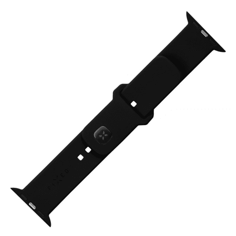 Fixed Apple Watch 44/45/46mm Armband Silicone Sporty Strap Svart