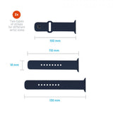 Fixed Apple Watch 38/40/41/42mm Armband Silicone Sporty Strap Mörkblå