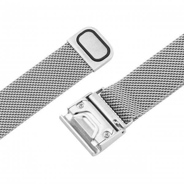 Fixed Garmin QuickFit 20mm Armband Mesh Strap Silver