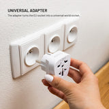 Fixed Reseadapter Schuko EU/Världen