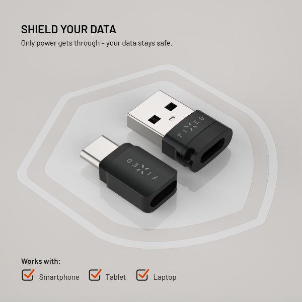Fixed Data Blocker 2-i-1 USB-A & USB-C 240W