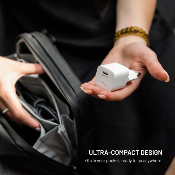 Fixed Laddare Mini PD 30W GaN USB-C Vit