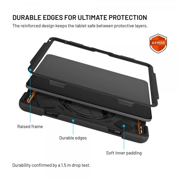 Fixed Samsung Galaxy Tab A11 Plus Skal Rugged Tablet Case Svart