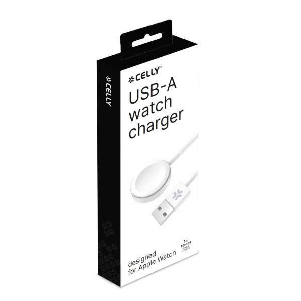 Celly Apple Watch Laddare USB-A 1m Vit