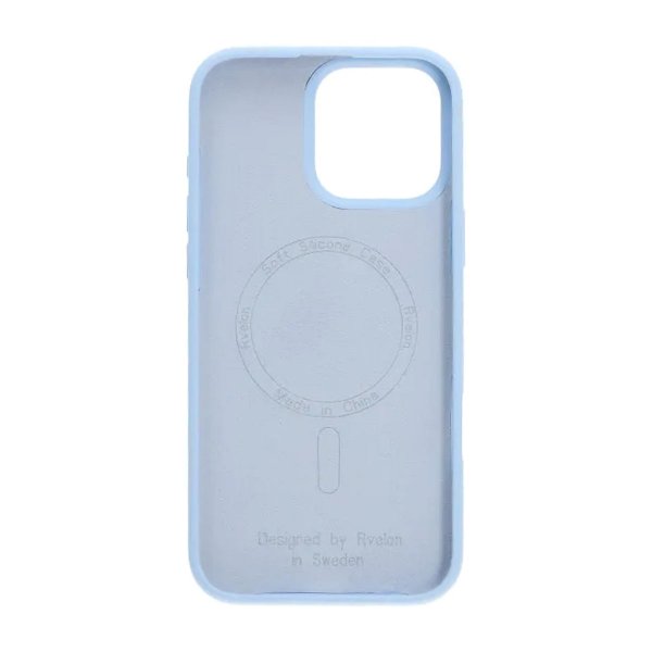 Rvelon iPhone 16 Pro Skal Silikon MagSafe Ljusblå