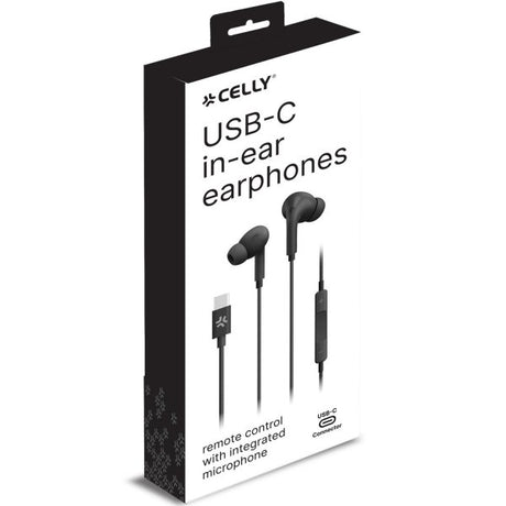 Celly Trådade Hörlurar UP1200 In-Ear USB-C Svart