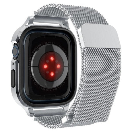 Spigen Apple Watch 40mm Skal med Armband Metal Fit Pro Silver