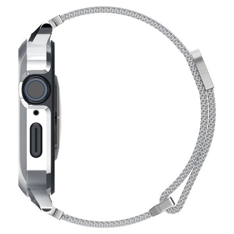 Spigen Apple Watch 40mm Skal med Armband Metal Fit Pro Silver