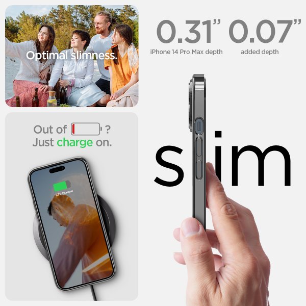 Spigen iPhone 14 Pro Max Skal Optik Crystal Chrome Gray