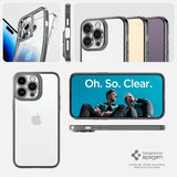 Spigen iPhone 14 Pro Max Skal Optik Crystal Chrome Gray