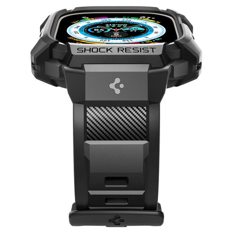 Spigen Apple Watch Ultra Skal och Armband Rugged Armor Pro Svart