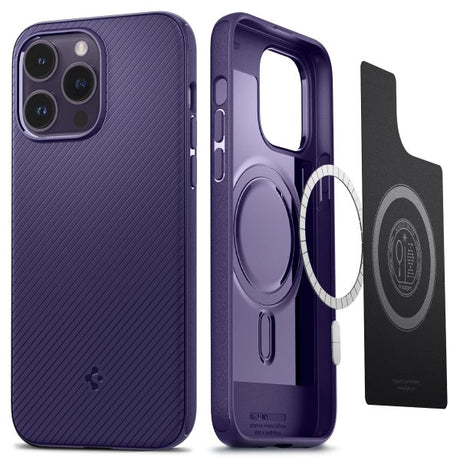 Spigen iPhone 14 Pro Max Skal Mag Armor MagFit Deep Purple